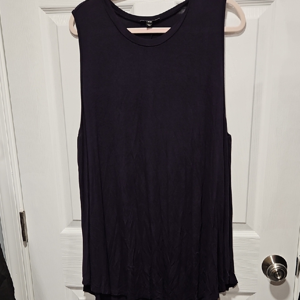 Lane Bryant Navy Sleeveless Tank Top